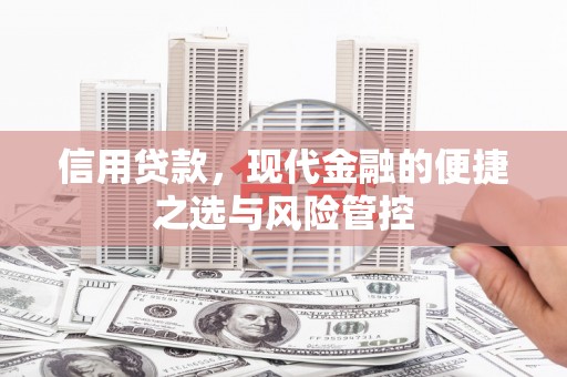 伊宁信用贷款，现代金融的便捷之选与风险管控