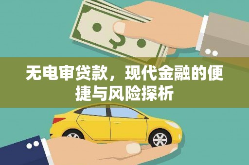 巩留无电审贷款，现代金融的便捷与风险探析