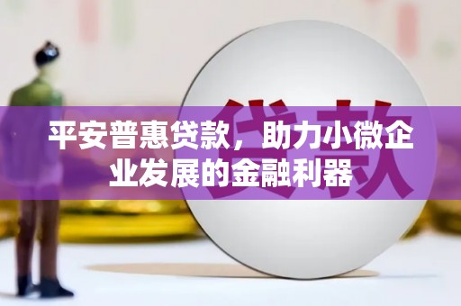 梁山平安普惠贷款，助力小微企业发展的金融利器