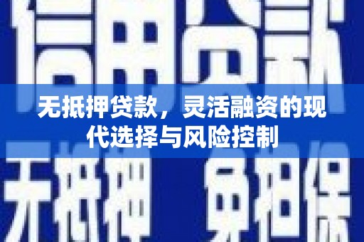 永寿无抵押贷款，灵活融资的现代选择与风险控制