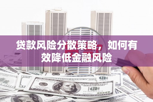 银海贷款风险分散策略，如何有效降低金融风险