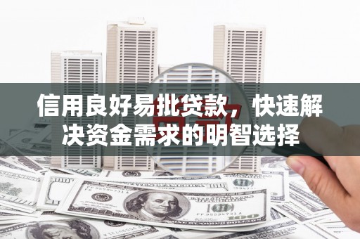 岱山信用良好易批贷款，快速解决资金需求的明智选择