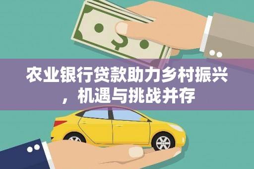黑龙江农业银行贷款助力乡村振兴，机遇与挑战并存