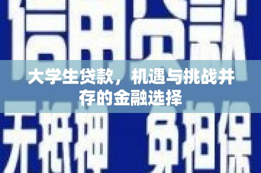 新屋大学生贷款，机遇与挑战并存的金融选择