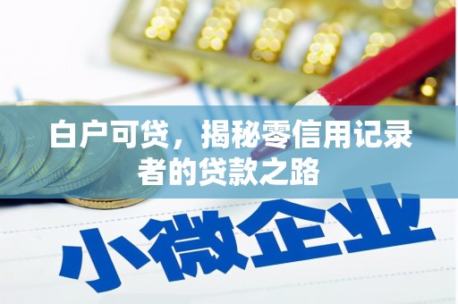 清镇白户可贷，揭秘零信用记录者的贷款之路